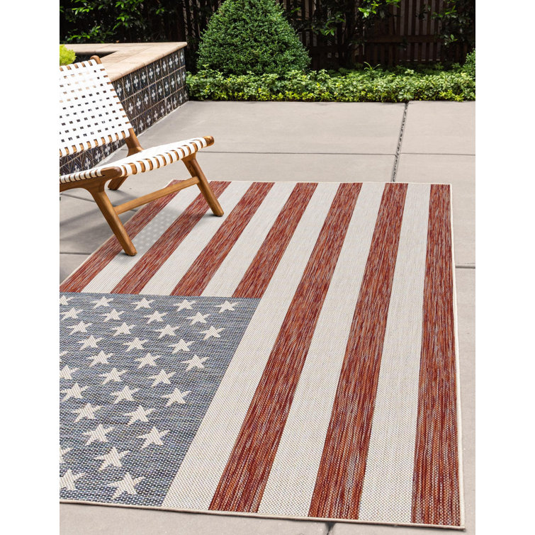 Jill Zarin™ Striped White/Red/Blue Indoor / Outdoor Area Rug & Reviews